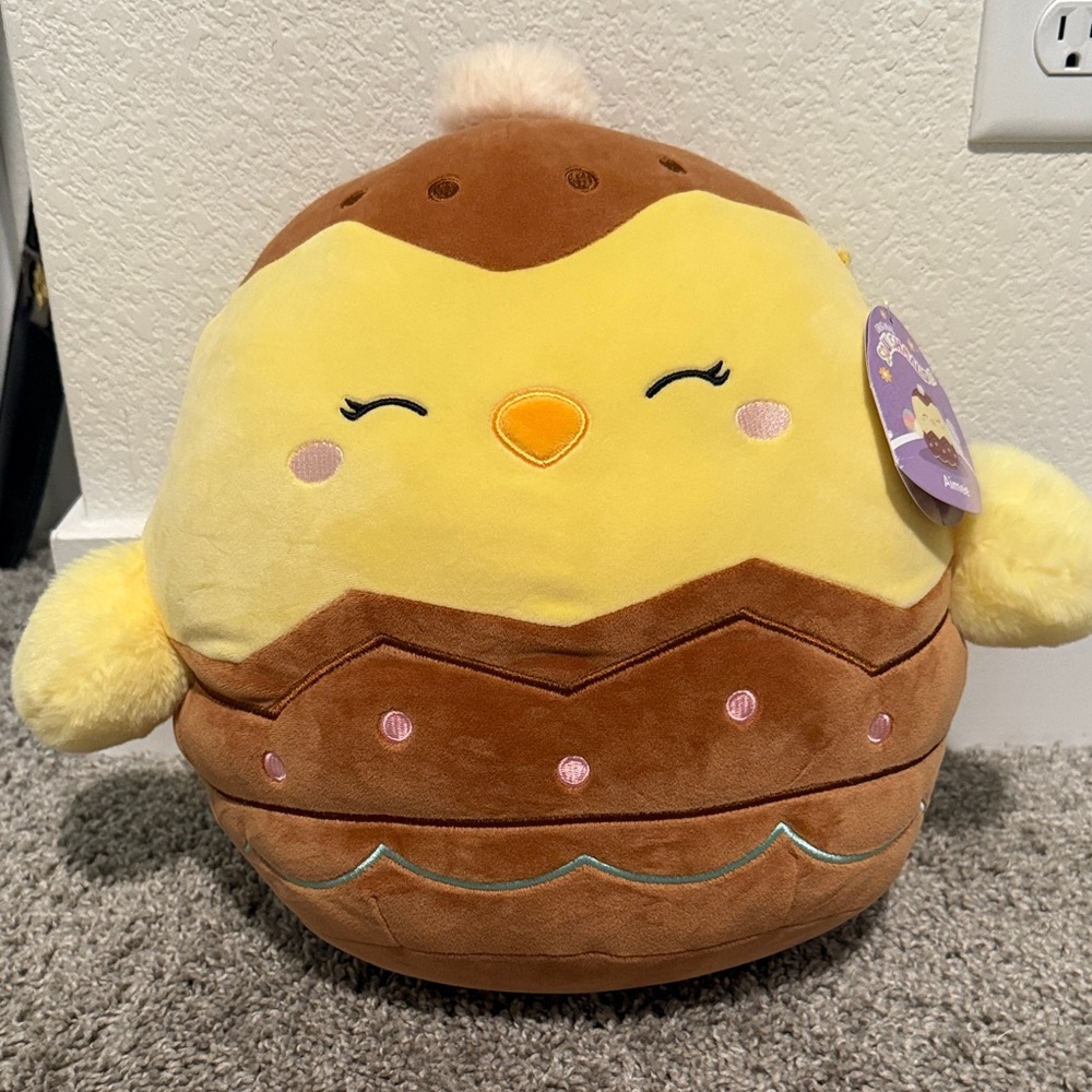 Squishmallows Yellow and Brown Plush Toy